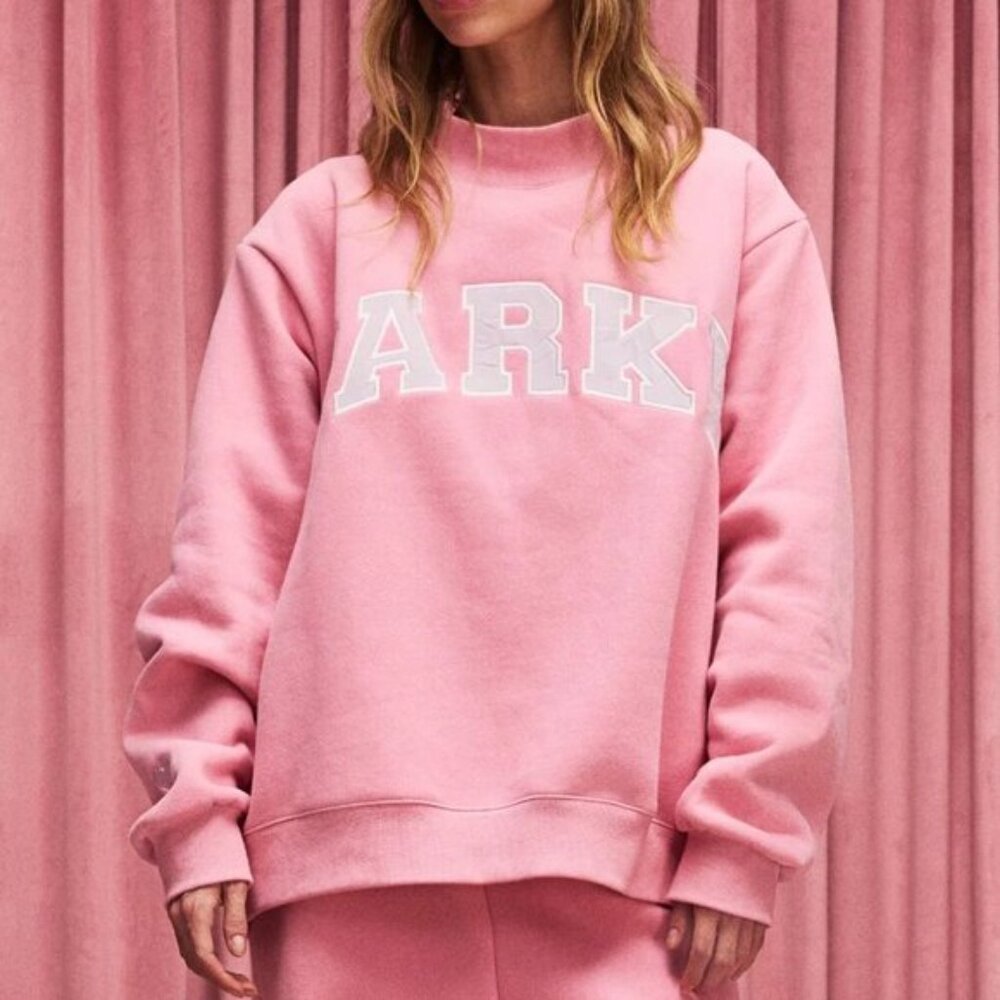 PARKE Pink Valentine's Varsity Mockneck 💗🧡